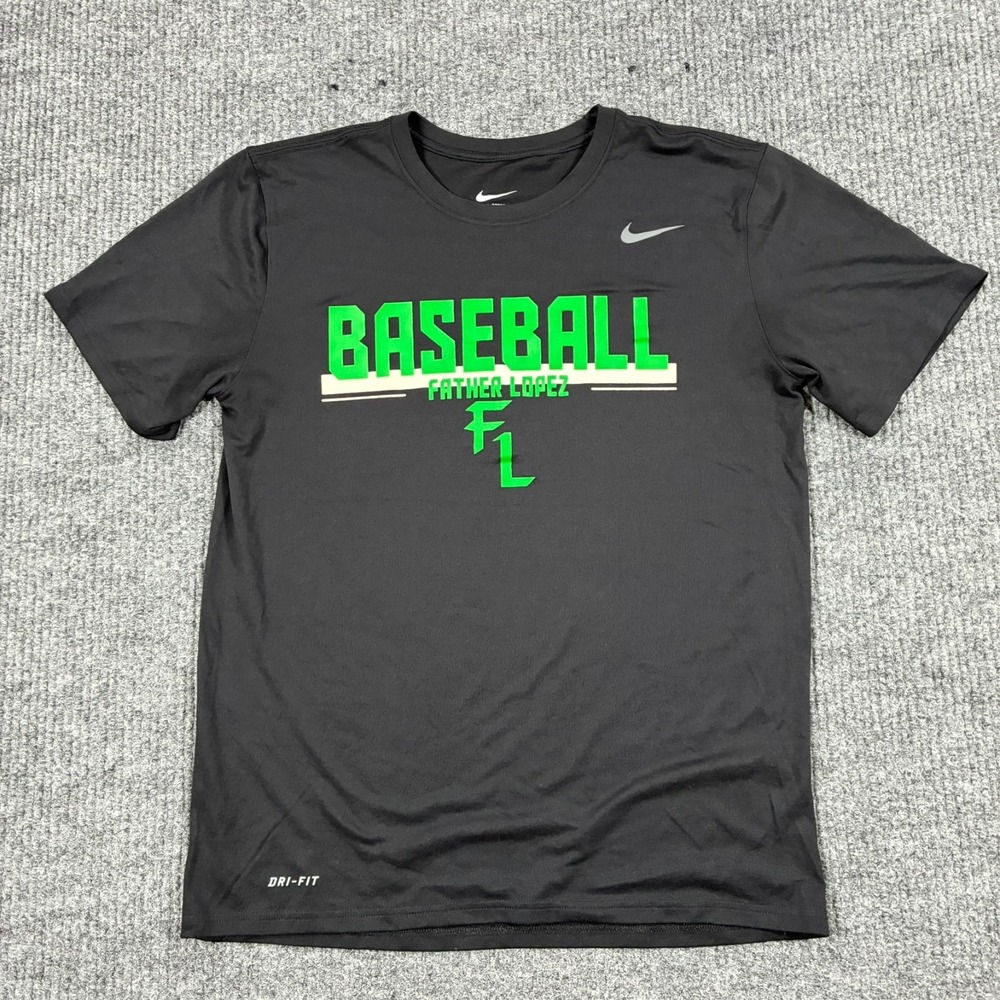 Nike Dri Fit Father Lopez Baseball Mens M Black Athletic Cut Graphic T Shirt